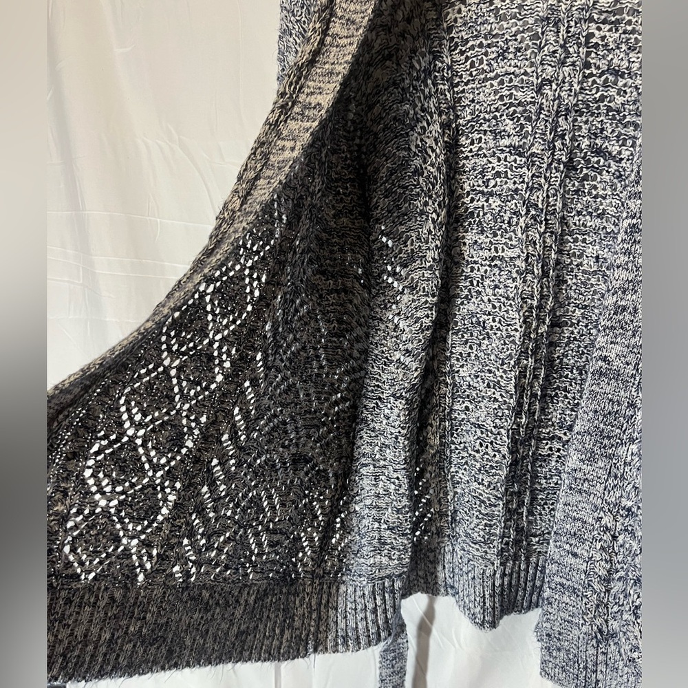 Westport Blue and White Open Knit Cardigan - Picture 10 of 10